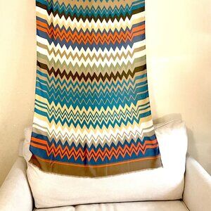 Vimoda Paris Rectangular Zic Zac Scarf (34" X 71") NWT